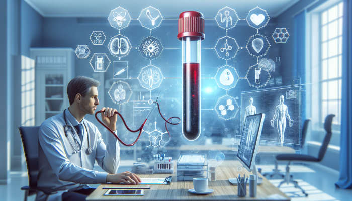 Illustration depicting ferritin blood test in Wakefield clinic, showcasing symptoms and conditions that necessitate the test.