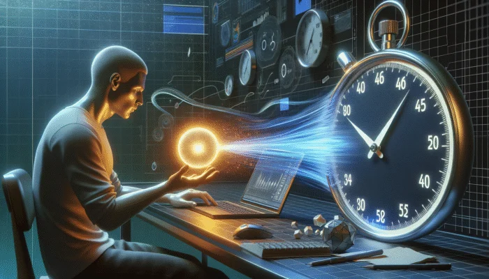 A digital artist uses TinyPNG to optimise an image, reducing file size and improving load times.