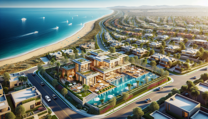 Luxurious coastal property with panoramic ocean views, near amenities, in a stable region.