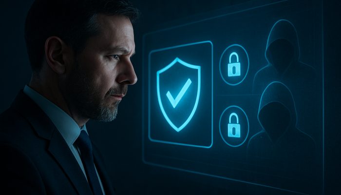 UK borrower verifying lender on the FCA register, shielded from fraudulent clones in a digital interface