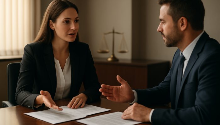 Updating Plans When Life Circumstances Change | DCL Professionals negotiating employment contracts at a table in a sleek UK office.